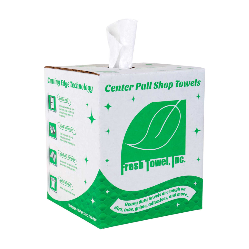 Center Pull Paper Shop Towel - 300 Sheets - 9 inches x 12 inches - White