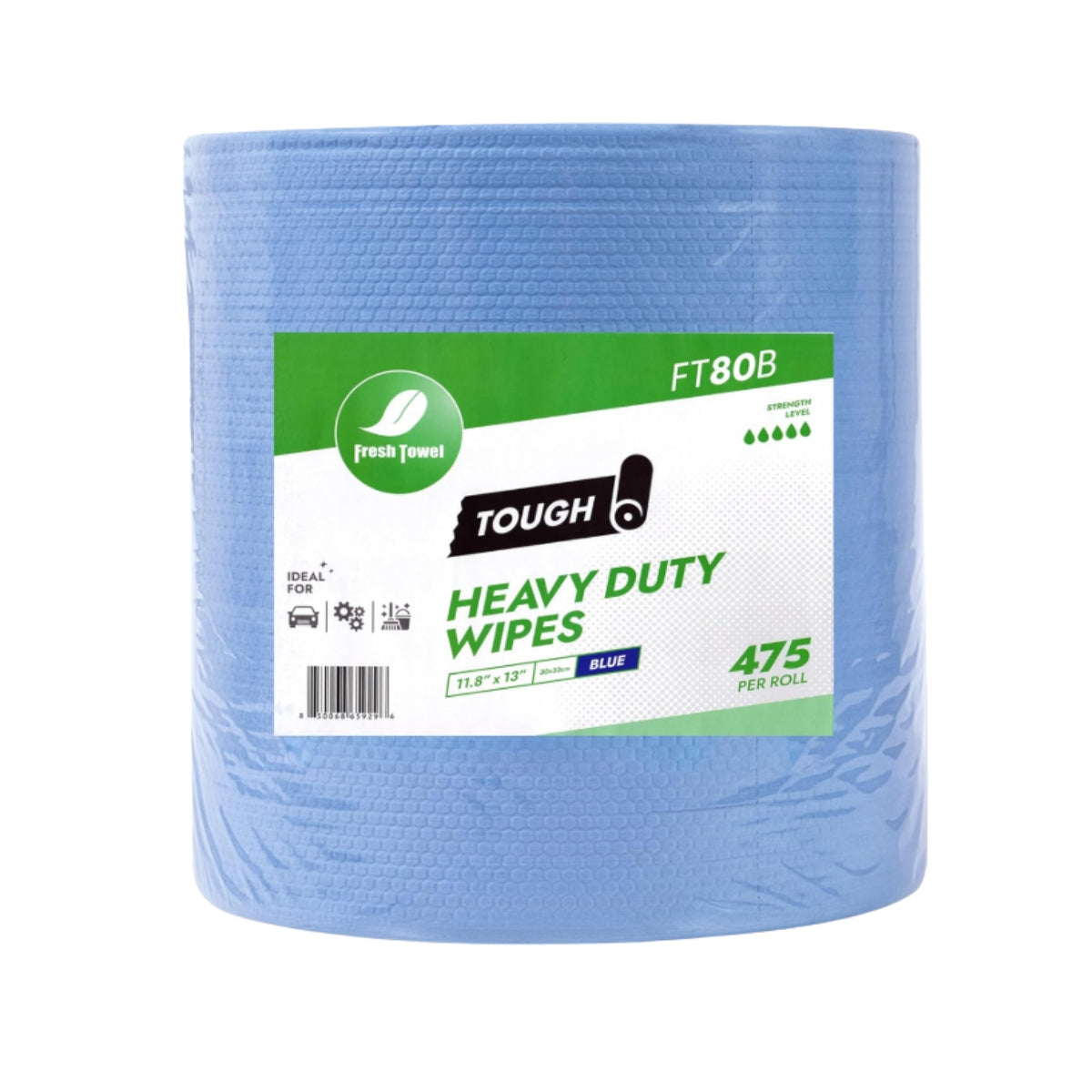 Heavy Duty Wipes - MAX STRENGTH - 1 ROLL OF 475 SHEETS - 11.8 X 13