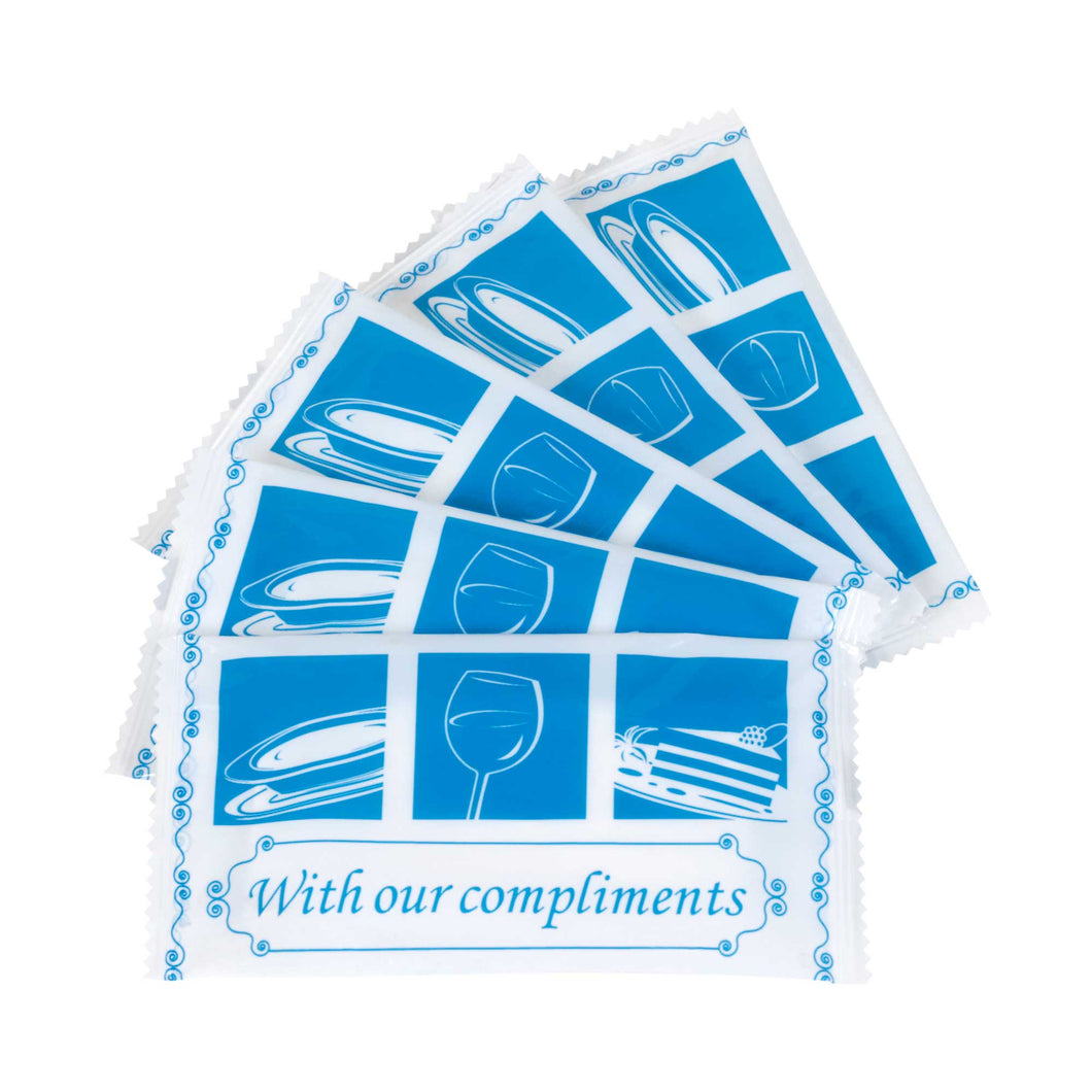 Individually Wrapped Moist Towelette - 100 pack - 7 x 8 inches