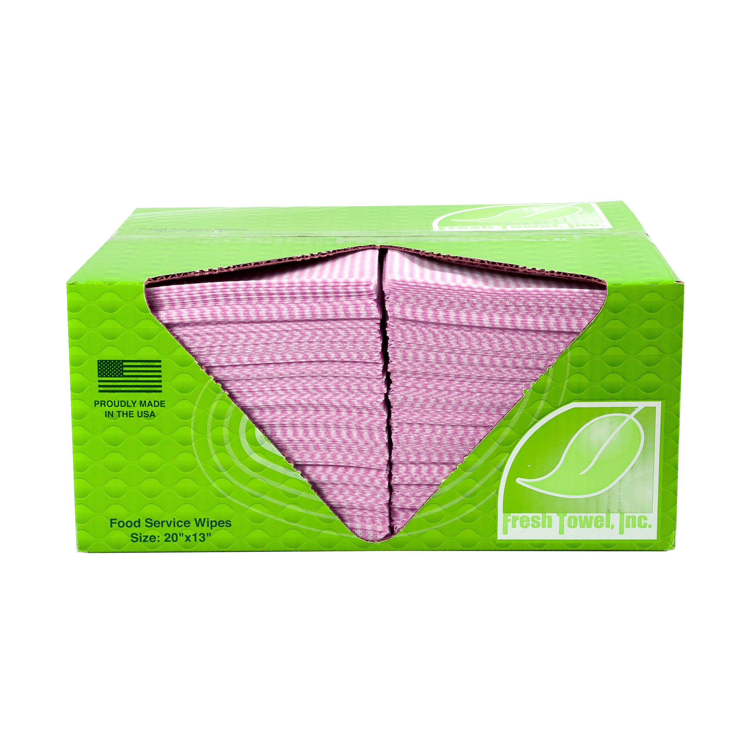 Foodservice Reusable Paper Towels - 1/4 Fold, 13 x 20 inches - Pink (1 Case of 200)