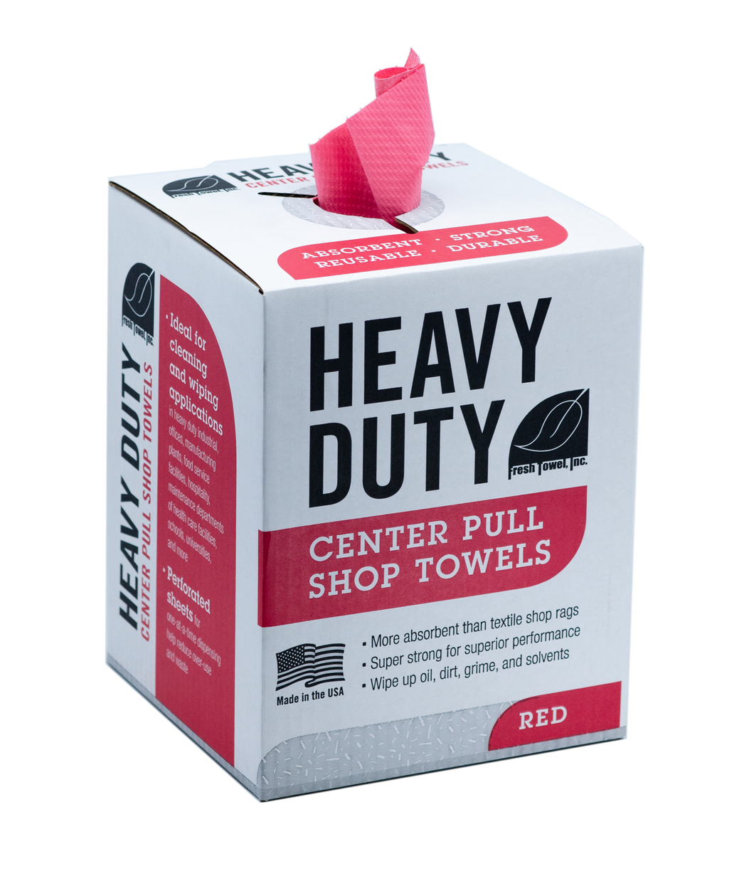 Heavy Duty Shop Towels Center Pull - MAX STRENGTH - 160 Sheets - 9 x 12 inches