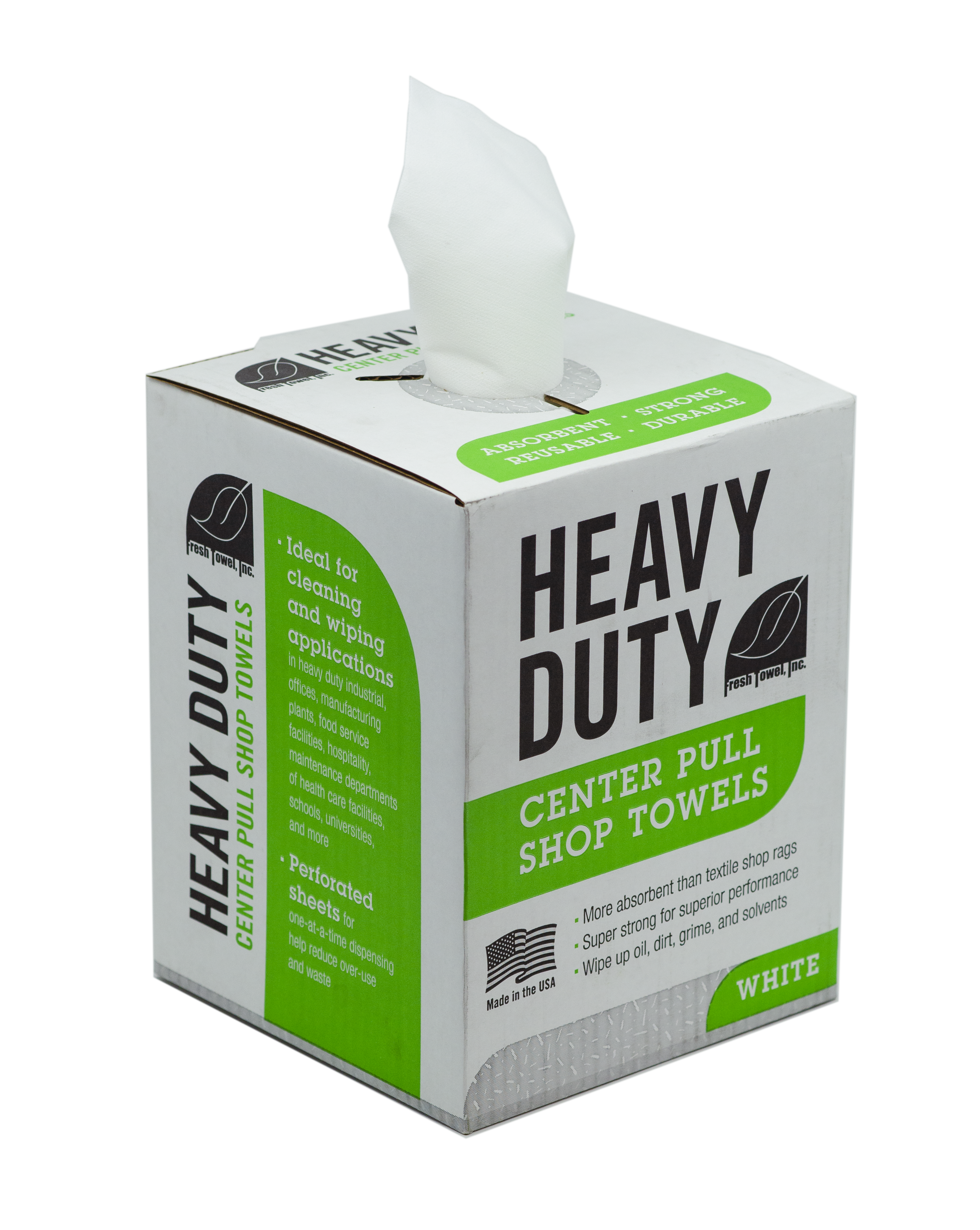 Heavy Duty Shop Towels Center Pull - MAX STRENGTH - 160 Sheets - 9 x 12 inches