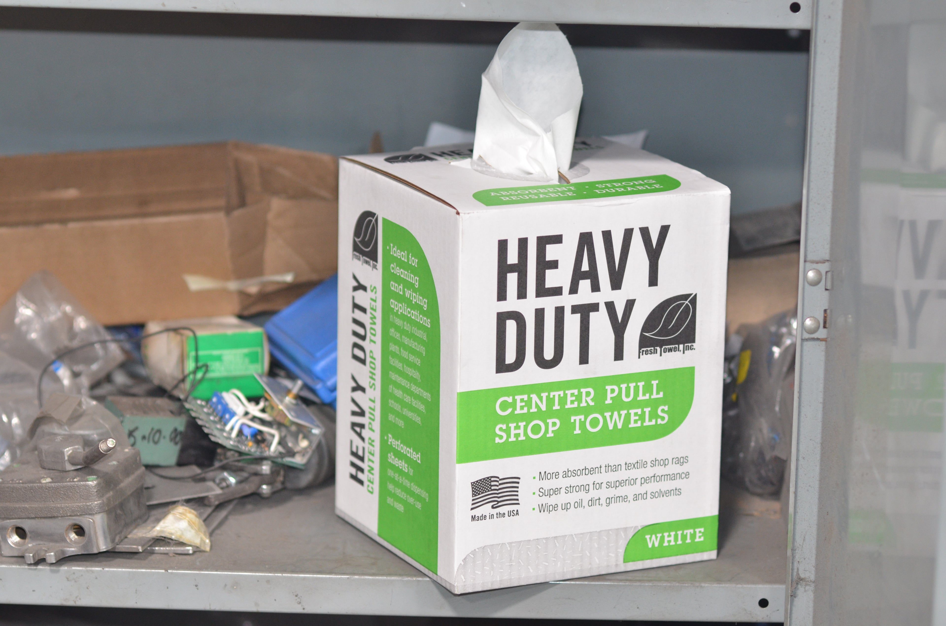 Heavy Duty Shop Towels Center Pull - MAX STRENGTH - 160 Sheets - 9 x 12 inches
