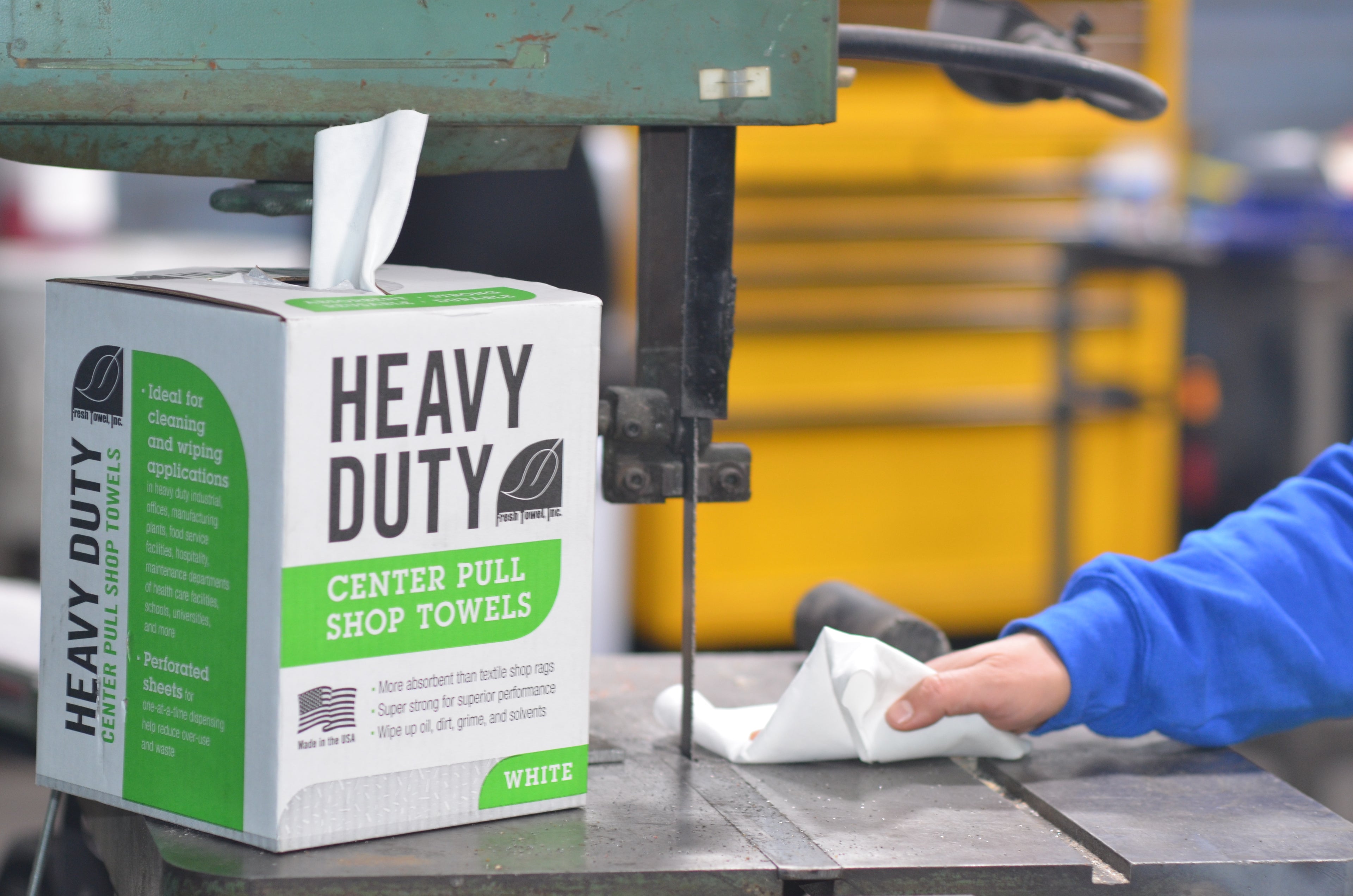 Heavy Duty Shop Towels Center Pull - MAX STRENGTH - 160 Sheets - 9 x 12 inches