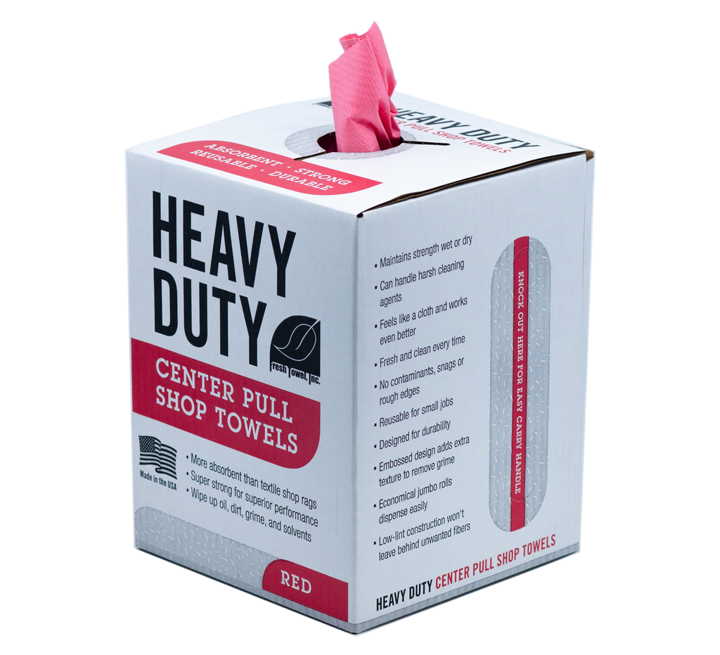 Heavy Duty Shop Towels Center Pull - MAX STRENGTH - 160 Sheets - 9 x 12 inches