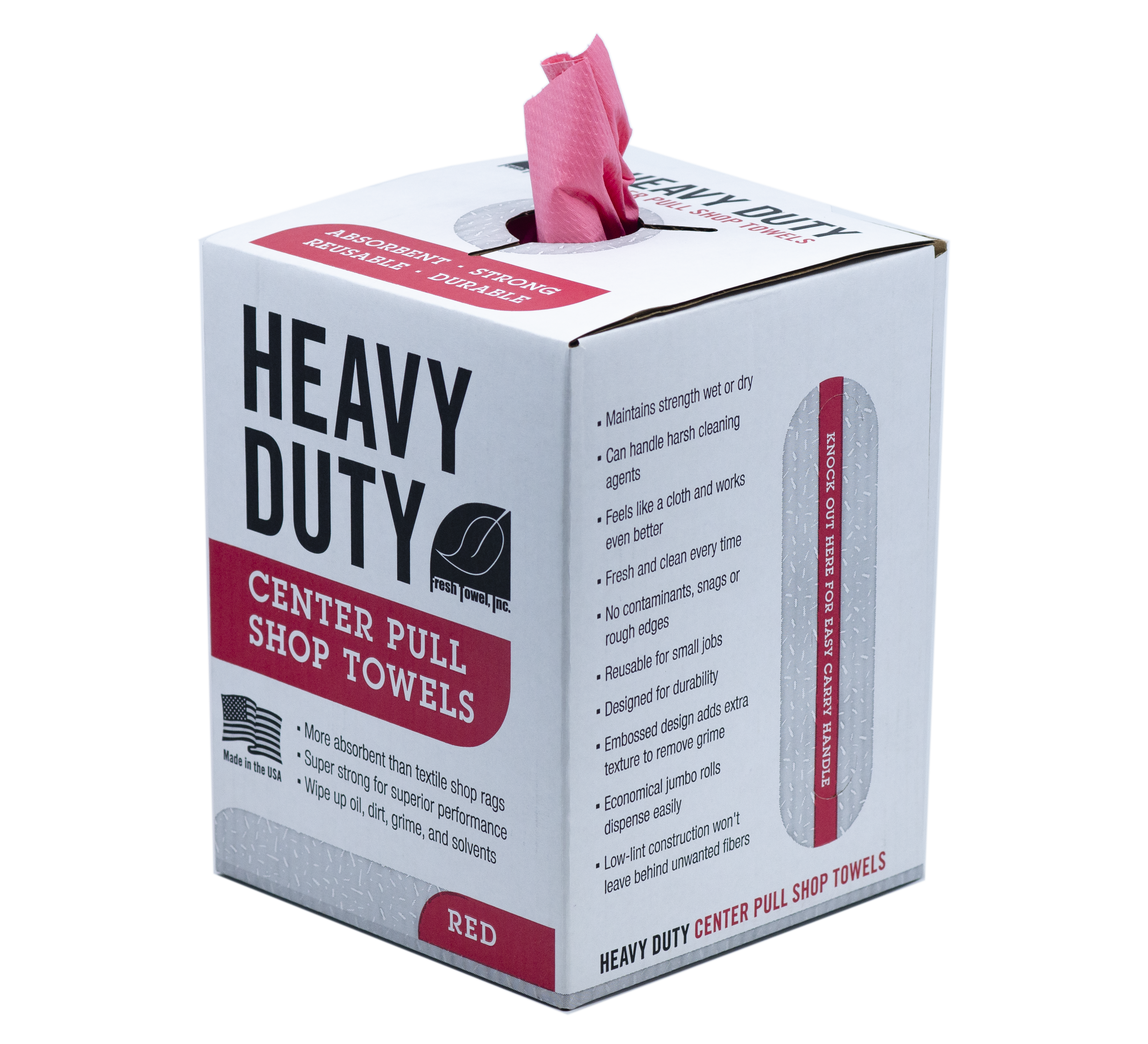 Heavy Duty Shop Towels Center Pull - MAX STRENGTH - 160 Sheets - 9 x 12 inches