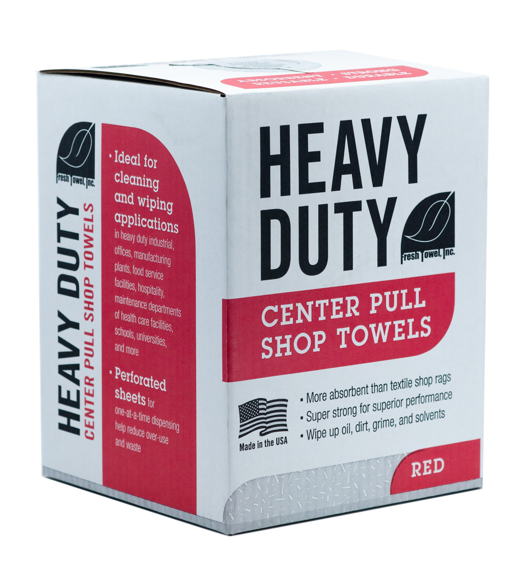 Heavy Duty Shop Towels Center Pull - MAX STRENGTH - 160 Sheets - 9 x 12 inches