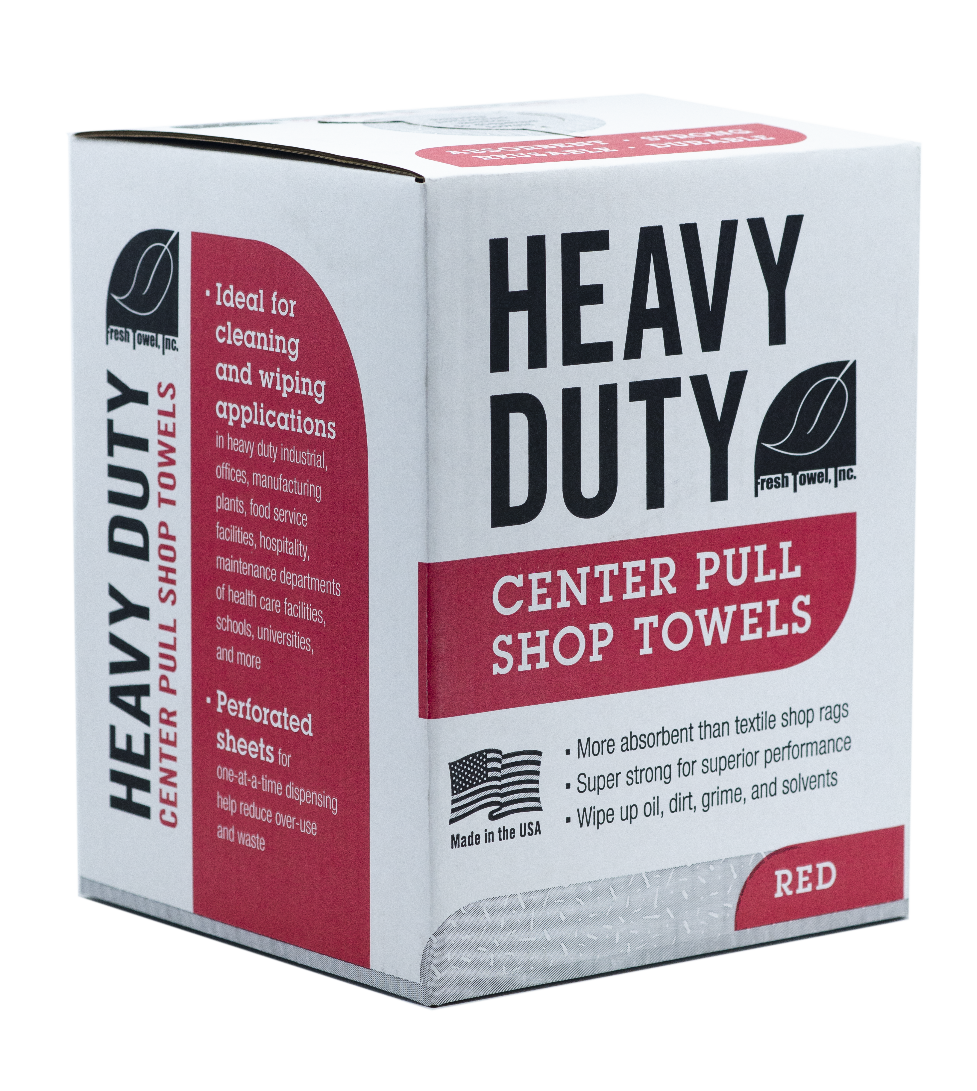 Heavy Duty Shop Towels Center Pull - MAX STRENGTH - 160 Sheets - 9 x 12 inches