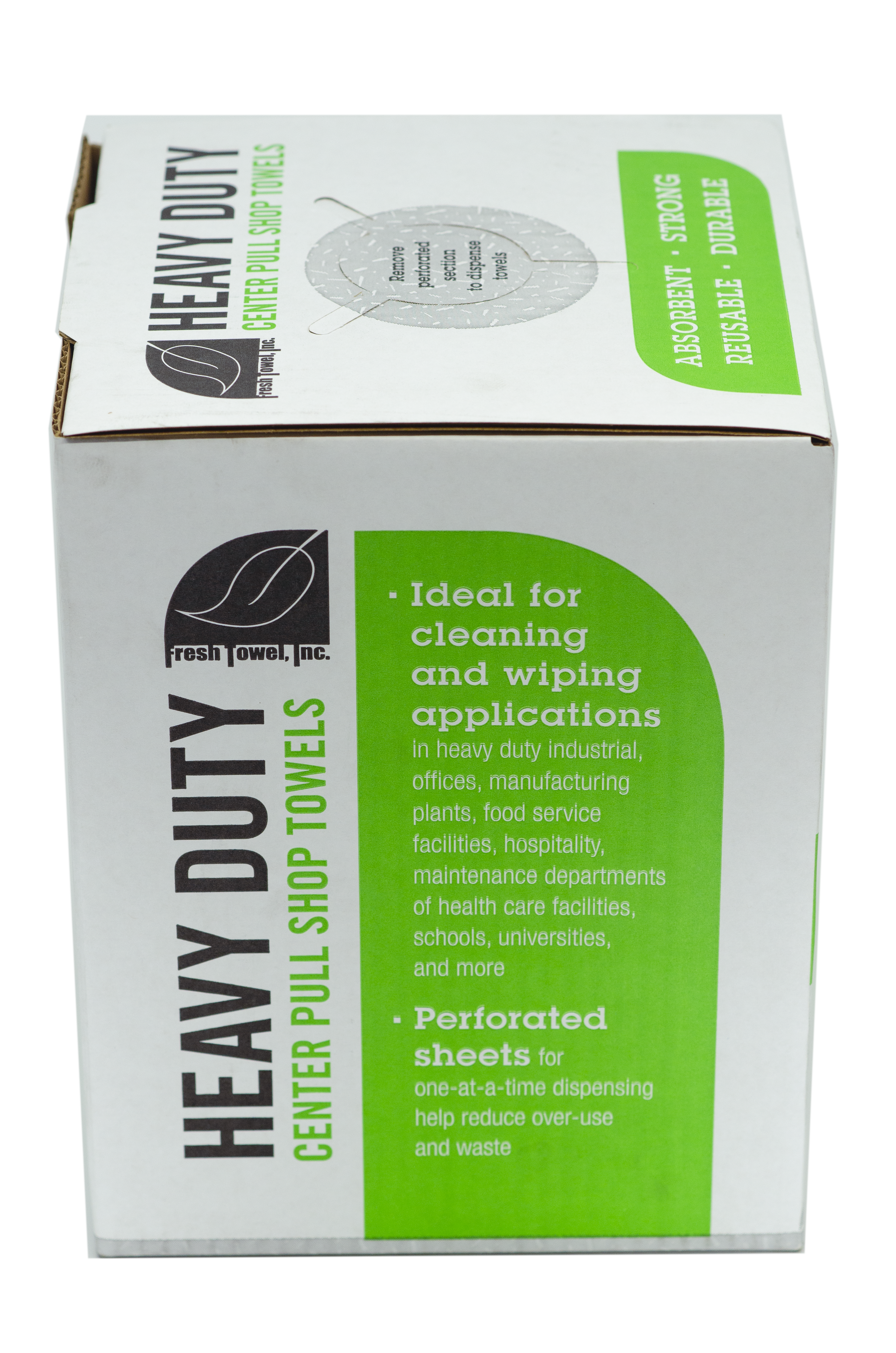 Heavy Duty Shop Towels Center Pull - MAX STRENGTH - 160 Sheets - 9 x 12 inches