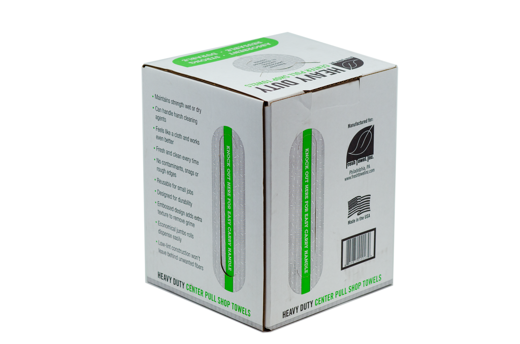 Heavy Duty Shop Towels Center Pull - MAX STRENGTH - 160 Sheets - 9 x 12 inches