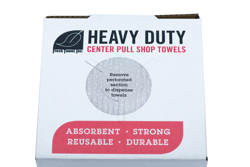Heavy Duty Shop Towels Center Pull - MAX STRENGTH - 160 Sheets - 9 x 12 inches